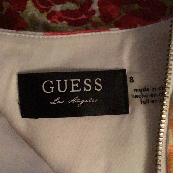 GUESS BRIGHT MULTI COLORED ABSTRACT FLORAL DRESS - Picture 3 of 6